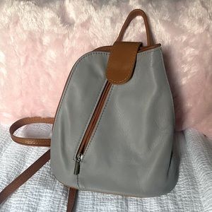 Italian leather backpack purse.